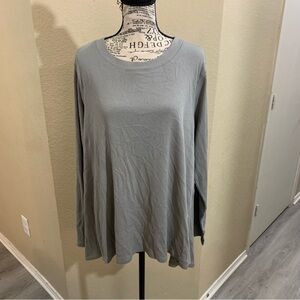 AnyBody Women's‎ Long Sleeve Top in Gray